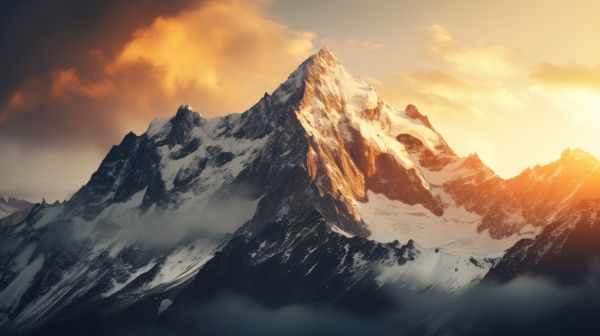 Big Mountains with Snowy Tops Free Image