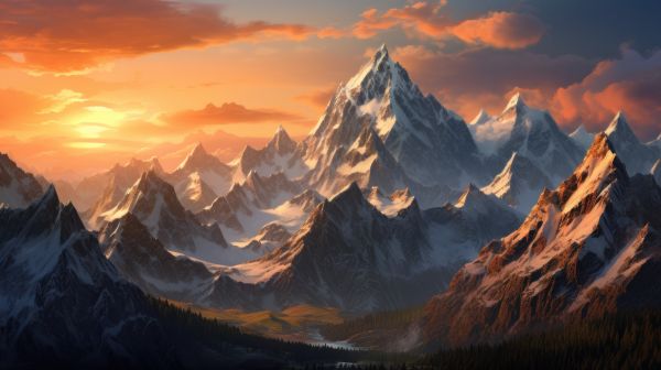 Fantasyland Mountain Scenery Before Sunset Free Image