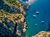 Aerial view of Sa Calobra beach in Mallorca