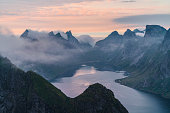 Scenic view of fjord in Norway