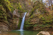 Rufabgo Creek Waterfalls, Adygea, Russia