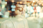 Close-up of a Buddha statue (Sri Lanka)