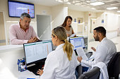 Doctors registering patients at the hospital