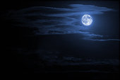 night sky and moon