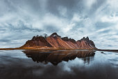 Famous Stokksnes mountains on Vestrahorn cape