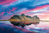 Famous Stokksnes mountains on Vestrahorn cape