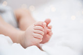 Baby feet closeup