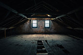 Empty and haunted attic