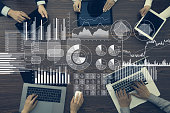 Business information and infographics concept.