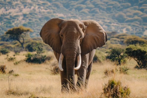 Majestic Elephant in Africa Free Image
