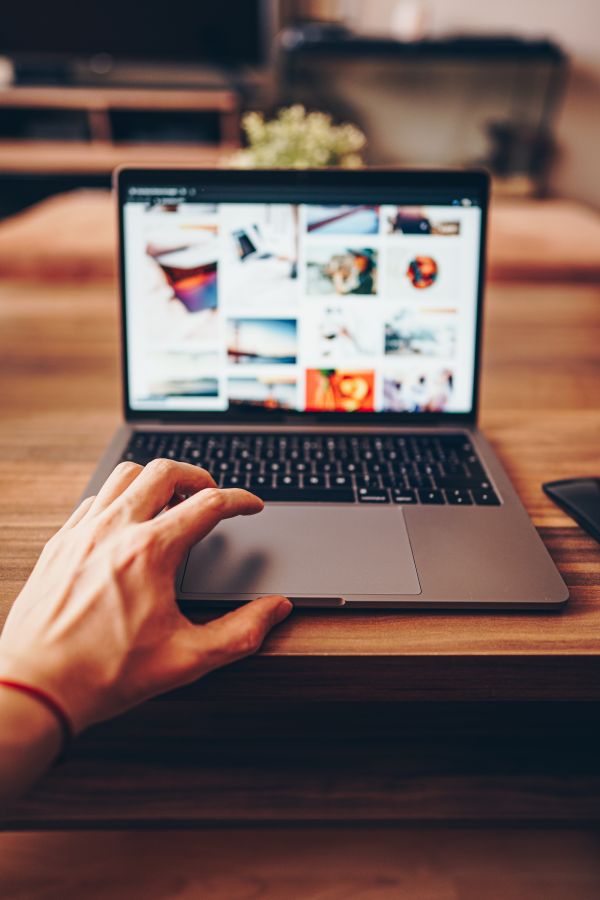 Man Working on His Laptop from Home Free Photo