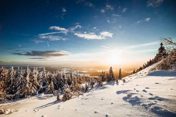 Perfect Winter Scenery in The Mountains Free Stock Photo