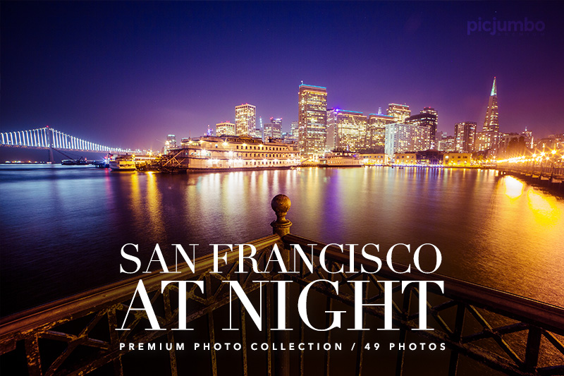 San Francisco at Night Stock Photo Collection
