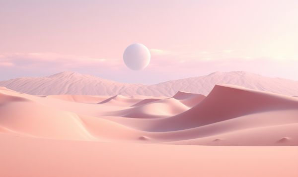 Pink Dunes Abstract Fantasy Aesthetic Free Image