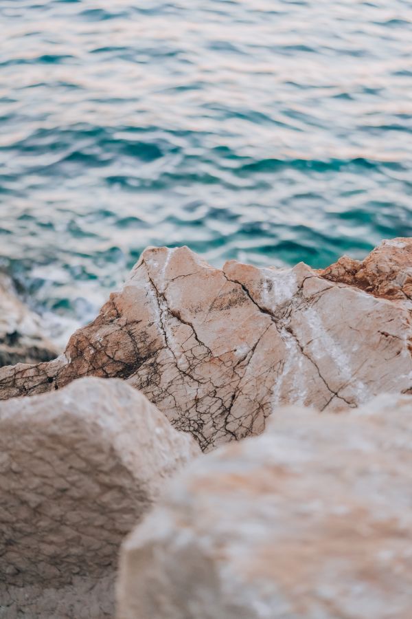Rocky Sea Coast in Croatia Free Stock Photo